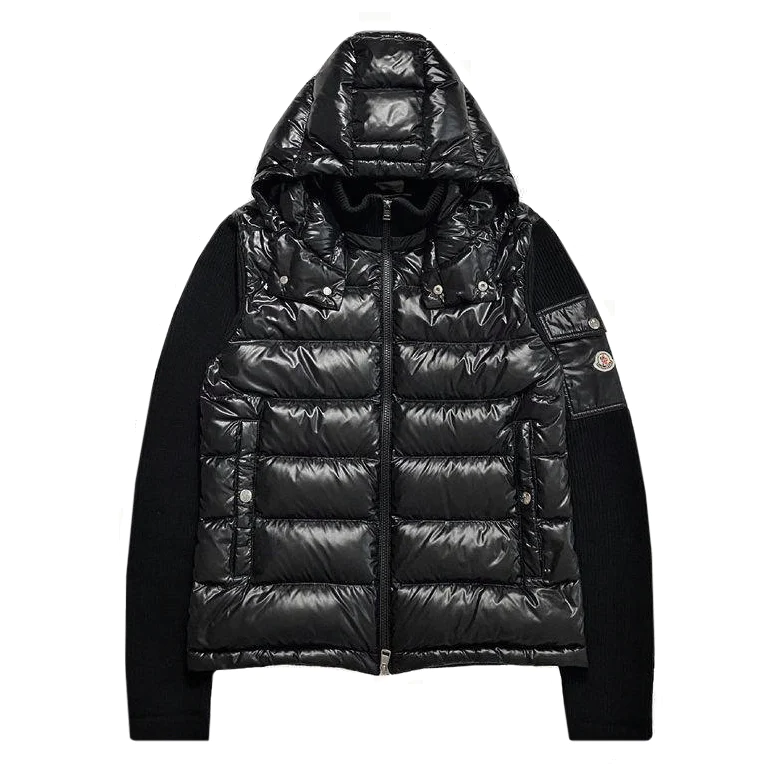 Moncler Tricot Hooded Down Cardigan - Size M (Fits S)