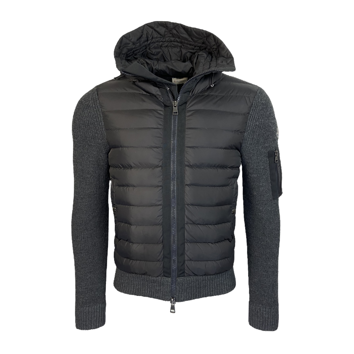 Moncler Hooded Down Cardigan - Size M (Fits S)