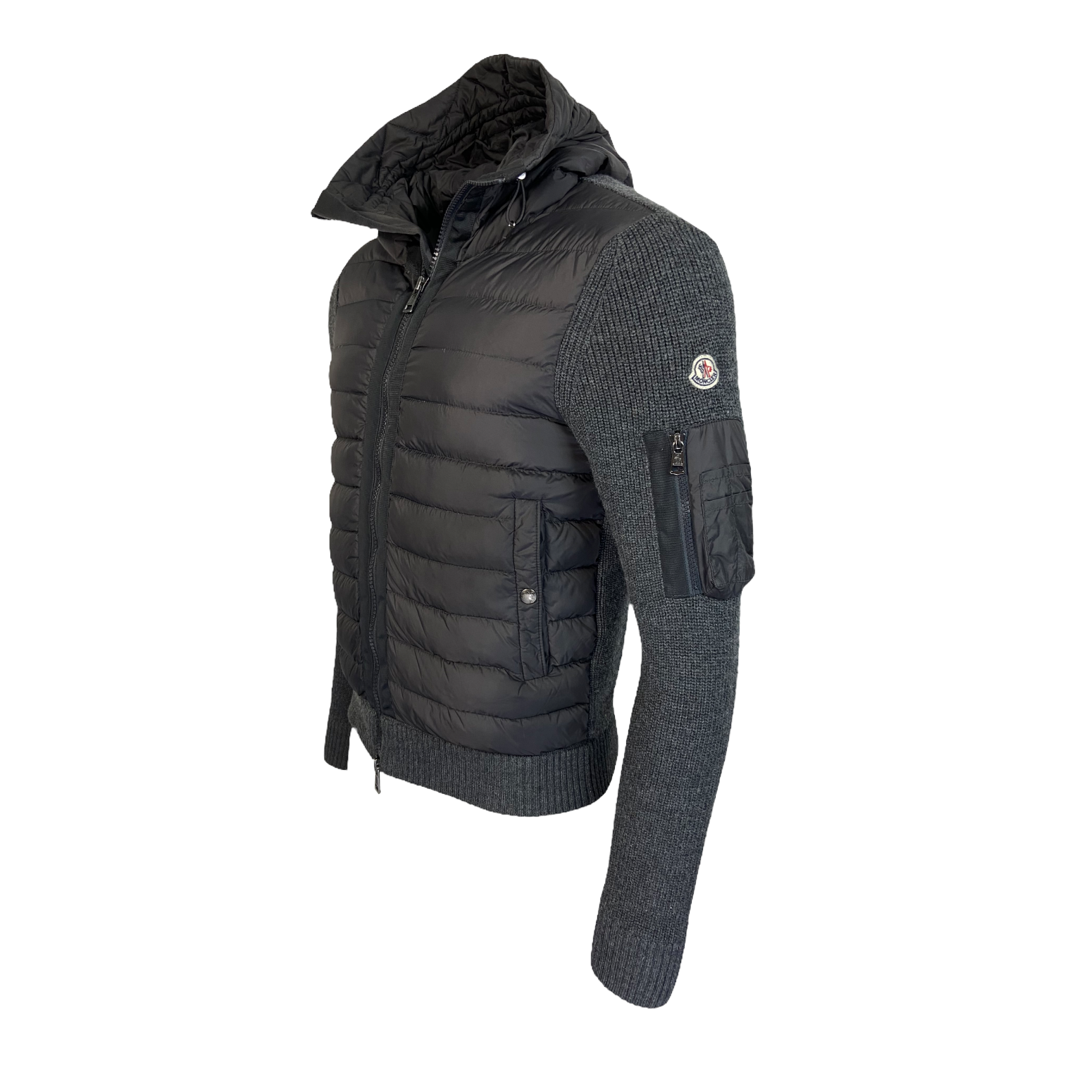 Moncler Hooded Down Cardigan - Size M (Fits S)