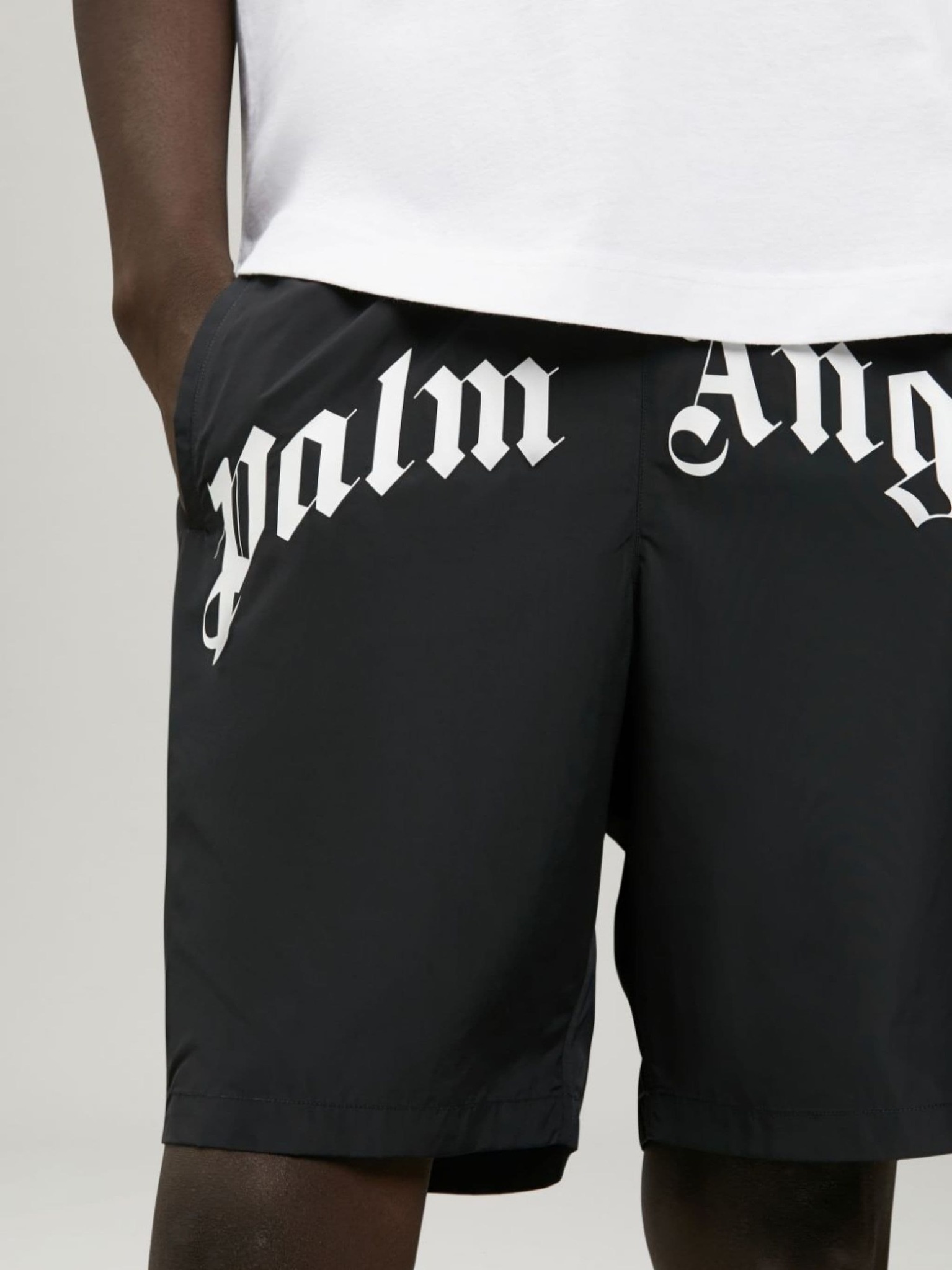Palm Angels Curved Logo Shorts - Size S