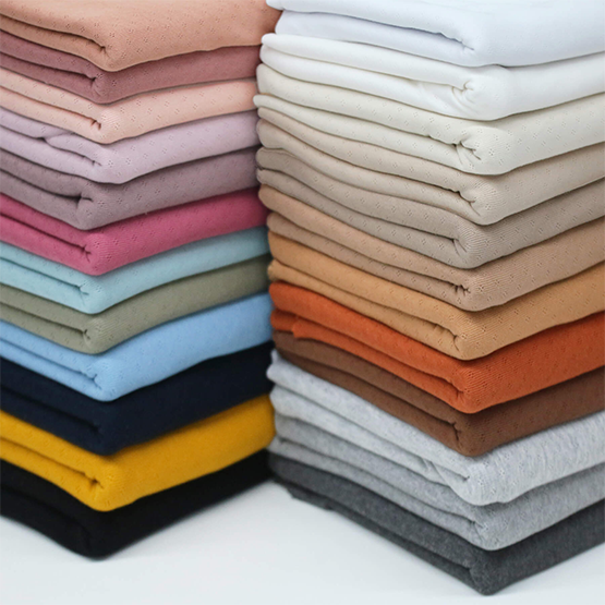 Light grey melange pointelle