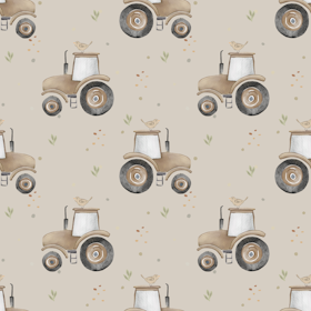 Traktor brun/beige French terry