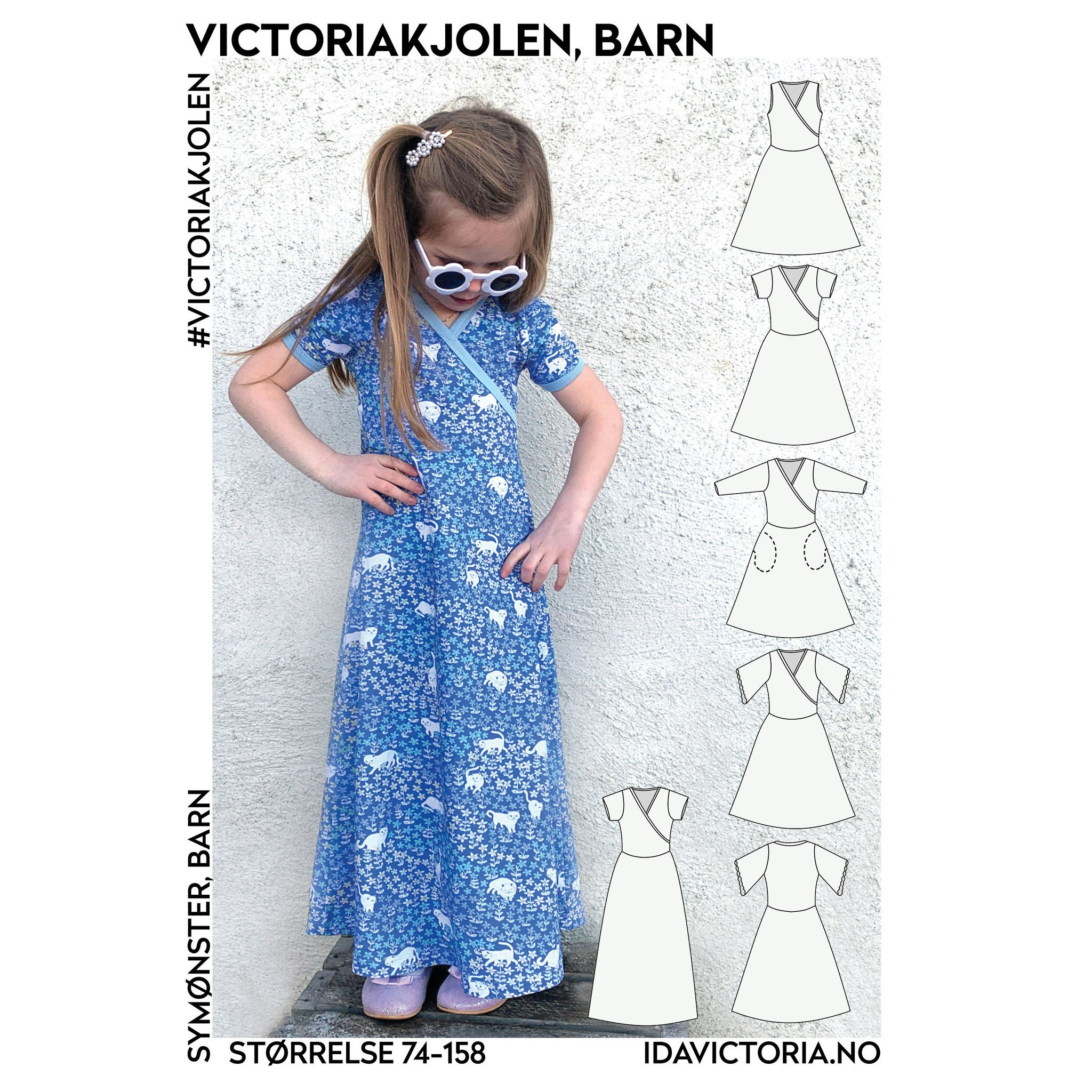 Victoriakjolen til barn - Vakre stoff og sting