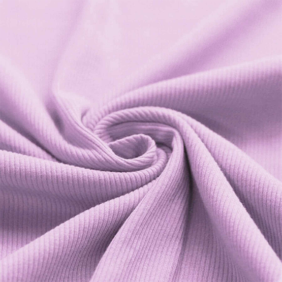 Pastel lilac ribbjersey
