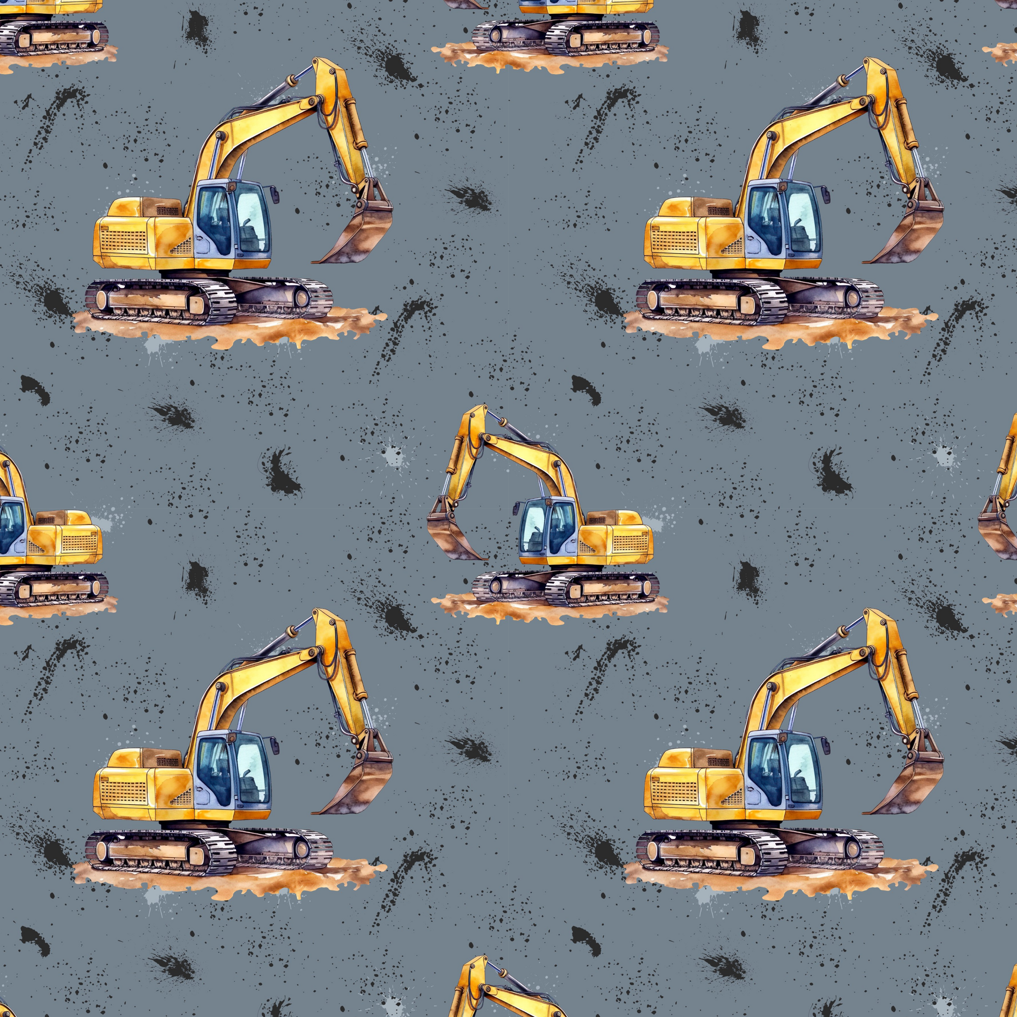 Gravemaskin splash French terry