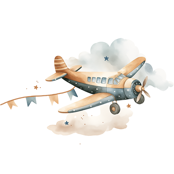 Fly blå/beige