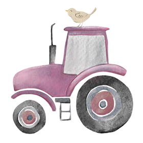 Traktor rosa