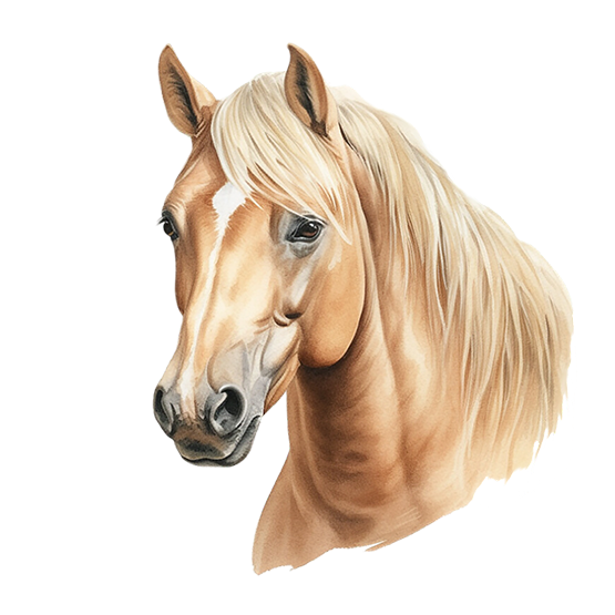 Hest lys brun