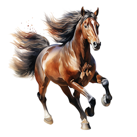 Galloperende hest brun