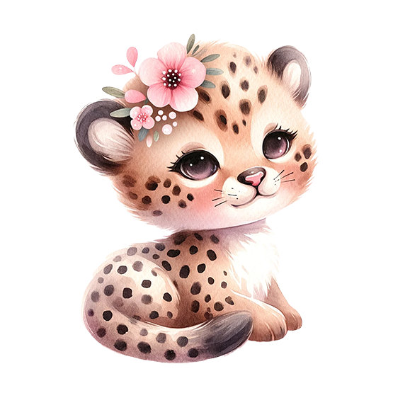Gepard med blomst