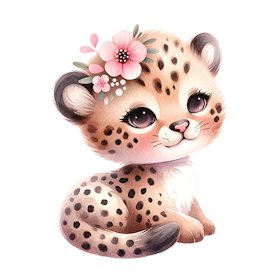 Gepard med blomst