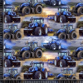 Traktorer i arbeid blå jersey