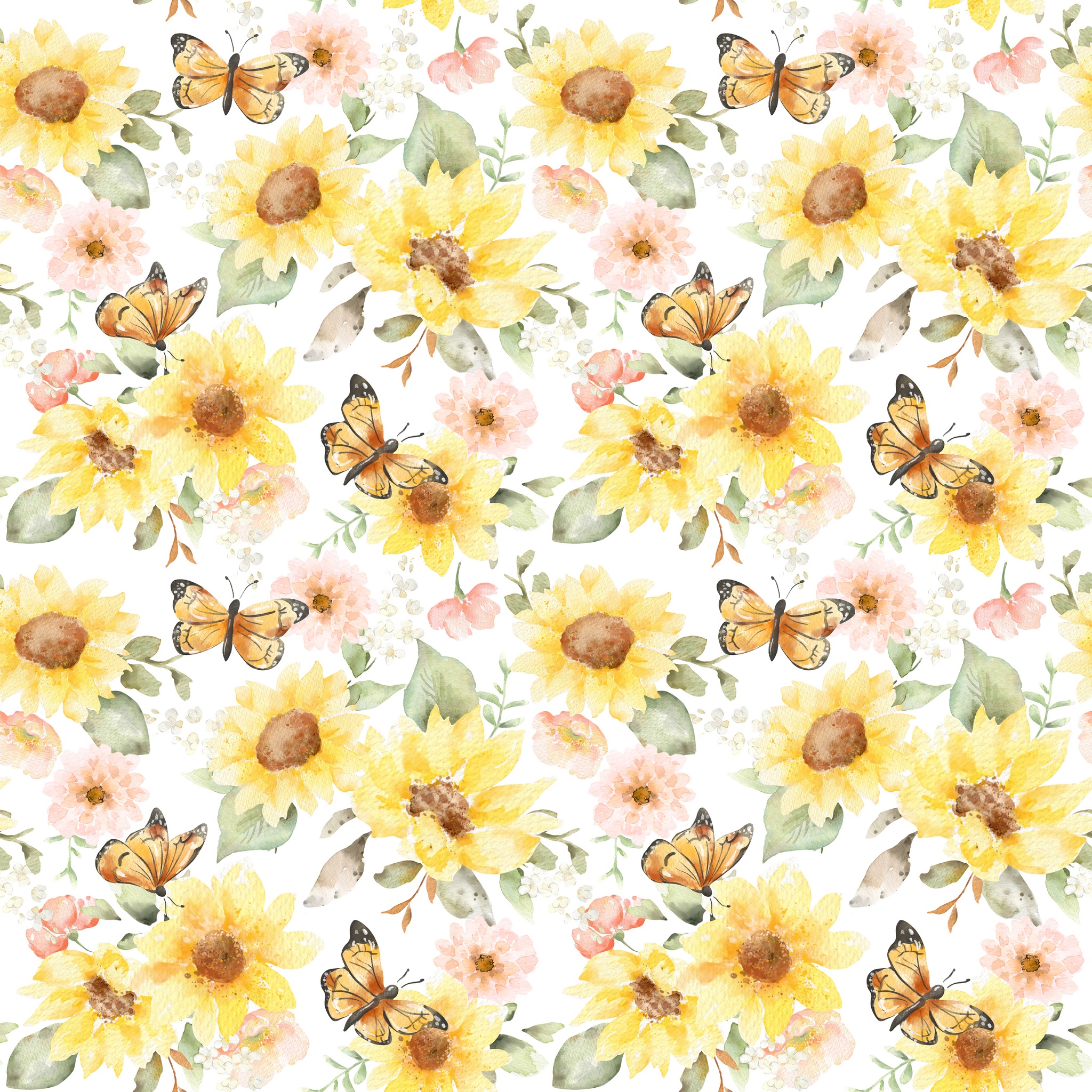 Floral Sunny musselin