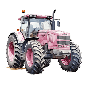 Tøff traktor rosa