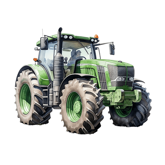 Tøff traktor grønn