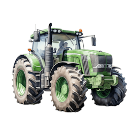 Tøff traktor grønn