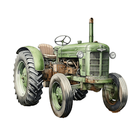 Nostalgisk traktor grønn