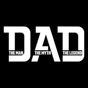 Dad the man the myth the legend hvit
