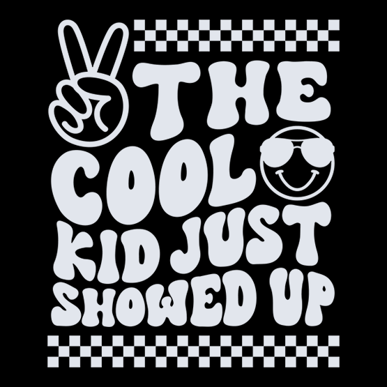 The cool kid just showed up lys grå