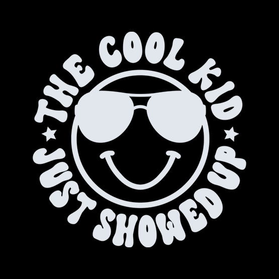 The cool kid just showed up lys grå