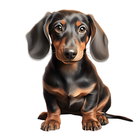 Dachshund brun/sort