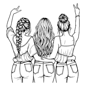 Best friends trio