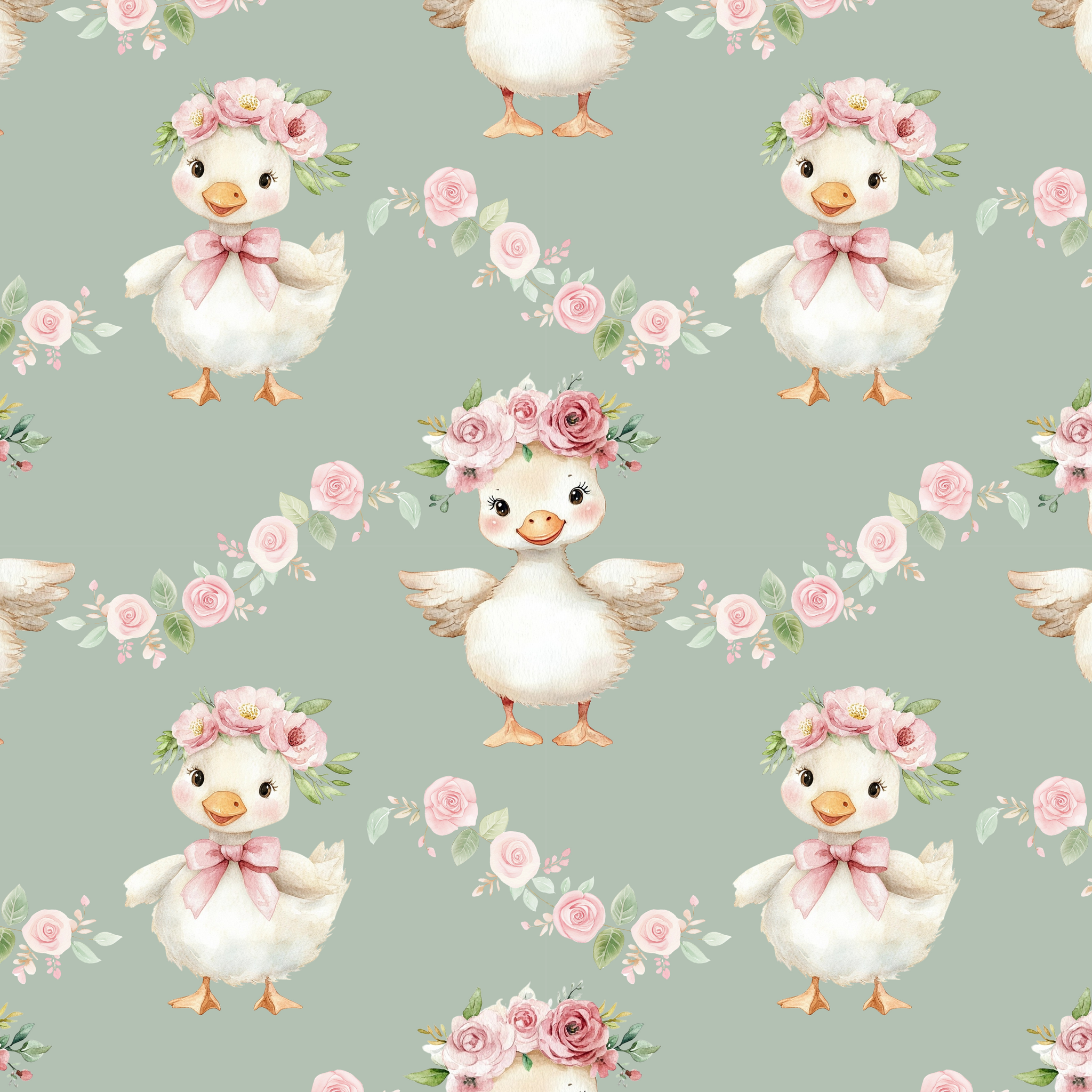 Ender i blomstereng jersey
