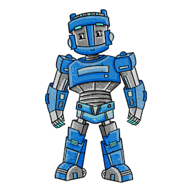 Super robot blå