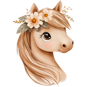 Blomstrende hest