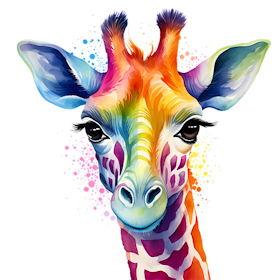 Fargerik giraff