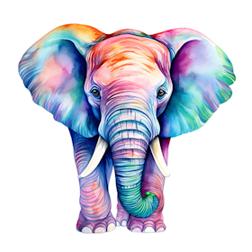 Fargerik elefant