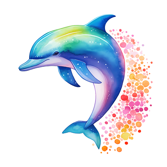 Fargerik delfin