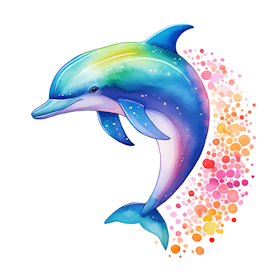 Fargerik delfin