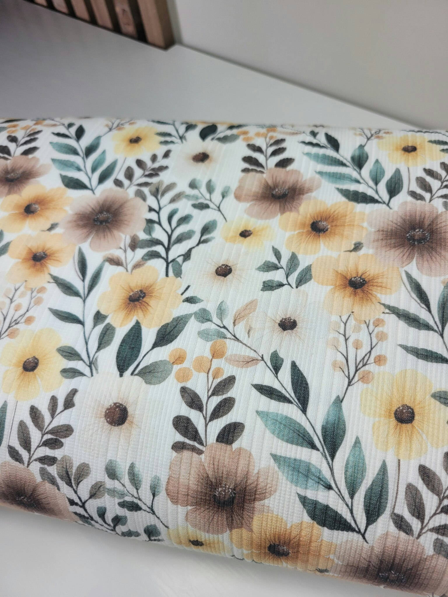 Floral Louis uregelmessig ribbjersey