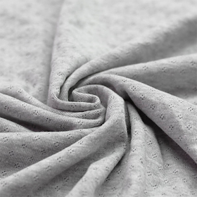Light grey melange pointelle
