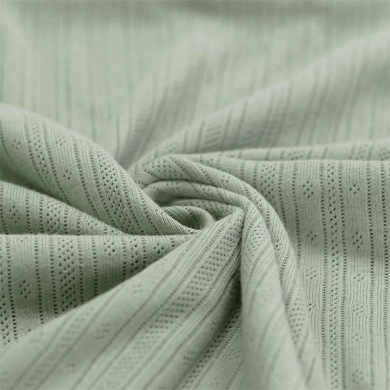 Dusty green pointelle