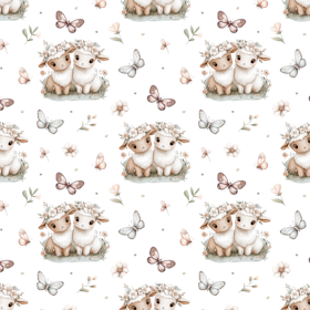 Baby lambs with butterflies jersey