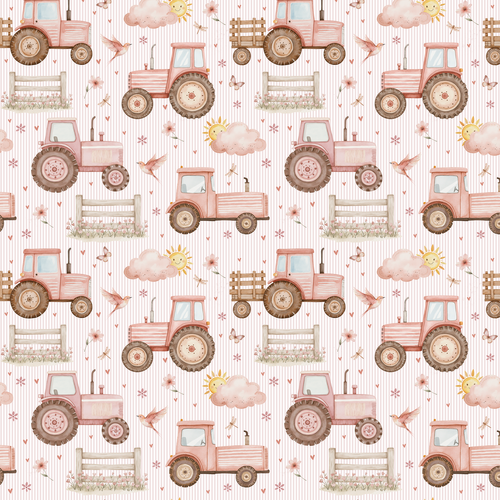 Traktor dus rosa jersey