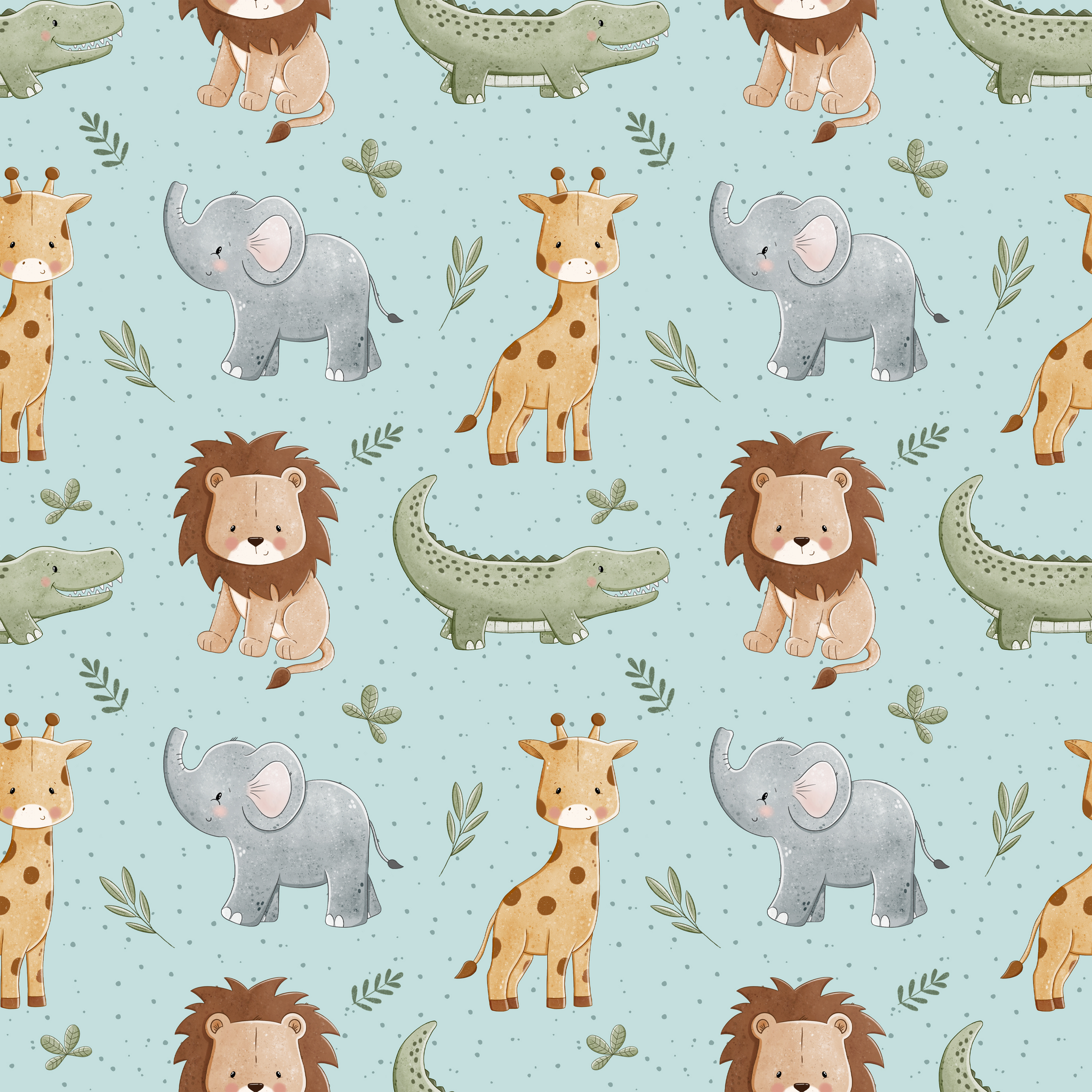 Baby safari French terry