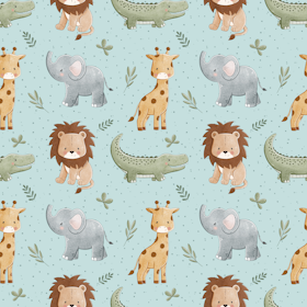 Baby safari French terry