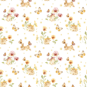 Kanin i blomstereng jersey