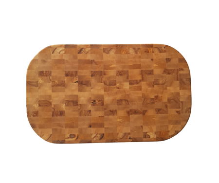 Vacker ändträskärbräda av björk med rundade kortsidor 47x30cm
