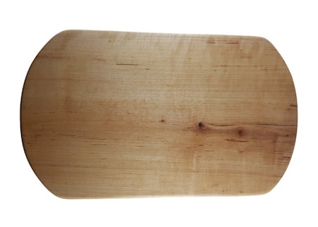 Skärbräda i björk med svängda kortsidor 40x24 cm