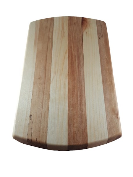 Randig skärbräda björk/asp 41x26 cm