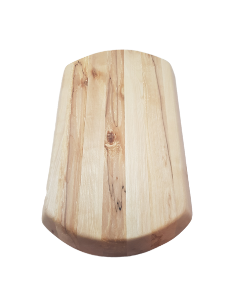 Stavlimmad skärbräda i björk med svängda kortsidor 33x19 cm
