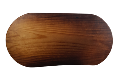Ugnsbakad skärbräda med naturliga kanter 44x21 cm