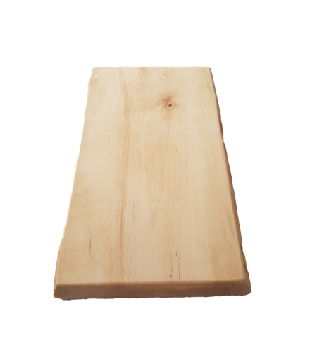Naturlig skärbräda i björk med avfasade kortsidor 46x27 cm