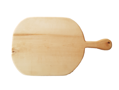 Naturlig björkskärbräda med handtag 44x26 cm