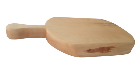 Naturlig björkskärbräda med handtag 44x26 cm