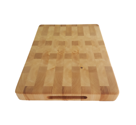 Vacker ändträskärbräda med infrästa handtag 38x29cm